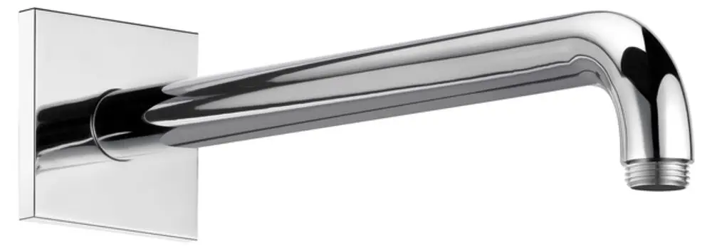 Wandmontierter Brausearm aus verchromtem Metall von Keuco, mit einem klaren, schlichten Design und einer geraden Form für die Duschinstallation.